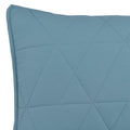 2 Piece Twin Comforter Set, Geometric Stitching, Blue Blue Fabric