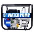 Semi Trash Pump 3 Inch, 209Cc 7Hp 4 Stroke Ohv Engine, Gas Powered Semi Trash Water Pump 50 Ft Discharge Hose, 12 Ft Suction Hose With Complete Fittings,Epa Compliant Black Blue Steel