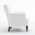 Mid Century Morden Arm Chair, Accent Chair With Ergonomic Cushion,Upholstered In Linen Fabric, Solid Wood Legs,Upholstered Single Sofa Club Chair For Living Room, Bedroom, Home Office,Cream. Cream Primary Living Space Mid Century Modern,Modern Rubberwood