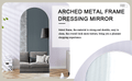 The 4Th Generation Floor Standing Full Length Rearview Mirror. Aluminum Alloy Metal Frame Arched Wall Mirror, Bathroom Makeup Mirror, Floor Standing Mirror With Bracket. Silver 71