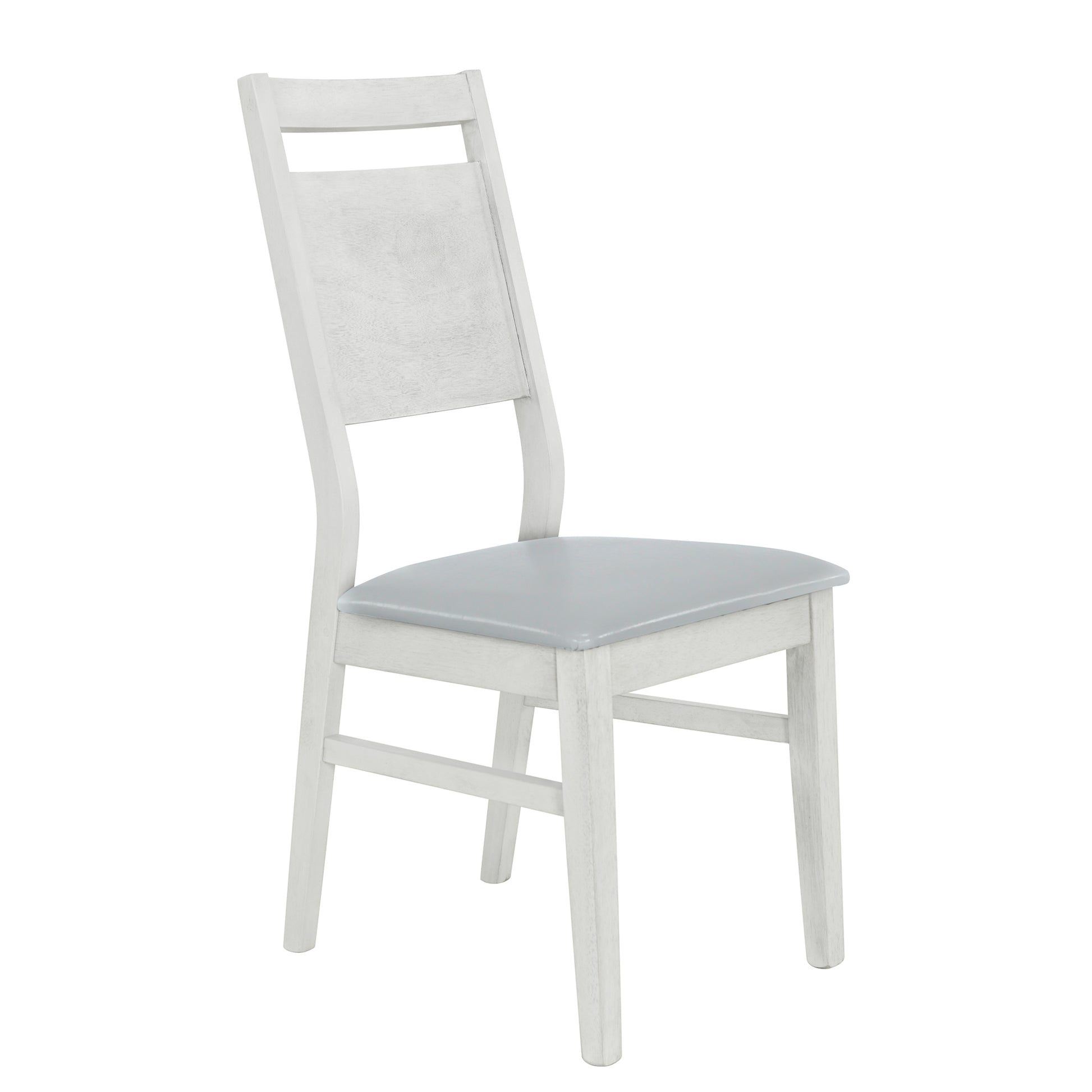 Farmhouse 6 Piece Wood Dining Table Set With 4 Upholstered Chairs And Bench, Gray Gray Wood Dining Room Bench Seating Rubberwood Rectangular Dining Table With Chair And Bench Upholstered Chair Wood Gray Solid Back Seats 6 Farmhouse Trestle Foam Solid