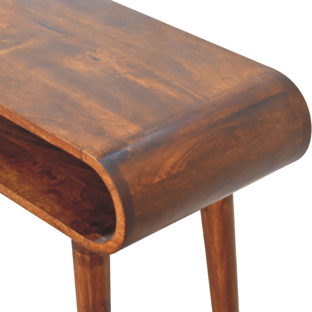 Amaya Nordic Style Console Table Chestnut Solid Wood