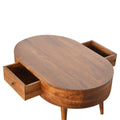 Chestnut Rounded Coffee Table Chestnut Solid Wood