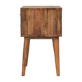 Slade Bedside Stone Gray Solid Wood