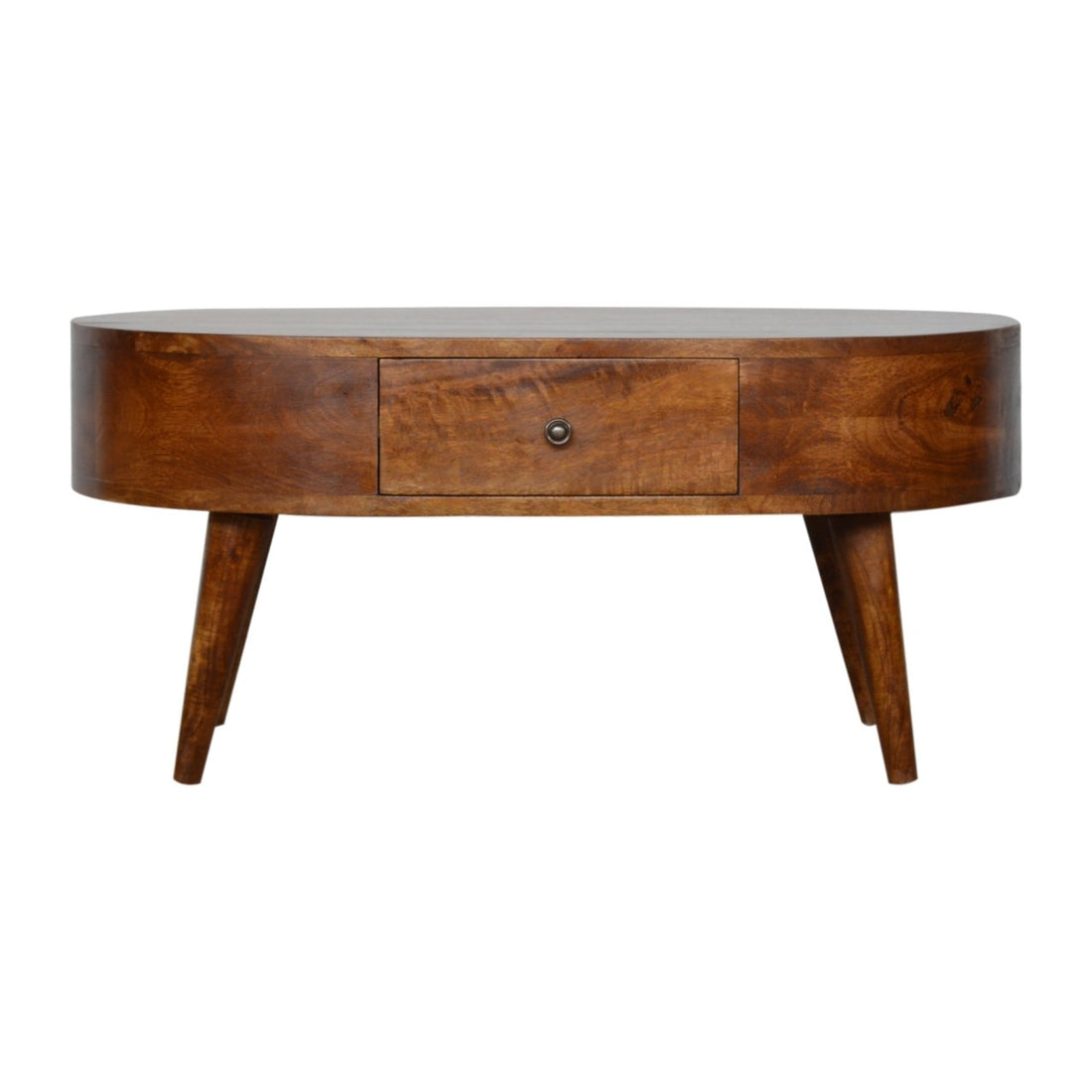 Chestnut Rounded Coffee Table Chestnut Solid Wood