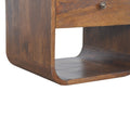 Chestnut Curved Edge Bedside Chestnut Solid Wood