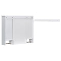 35'' X 28'' Modern Wall Mounted Bathroom Storage Cabinet, Bathroom Wall Cabinet With Mirror, Medicine Cabinet With Towels Bar White 3 5 Mirror Included Bathroom Wall Mounted Mdf Painted