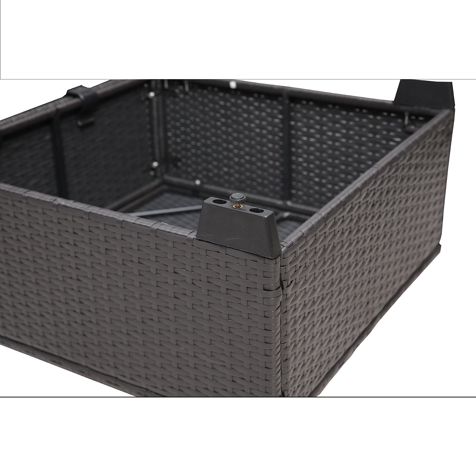 Outdoor Garden Patio Furniture 7 Piece Pe Rattan Wicker Cushioned Sofa Sets And Coffee Table, Patio Furniture Set Outdoor Couch Outdoor Couch Patio Furniture Outdoor Sofa Patio Couch Yes Complete Patio Set Black Blue Rust Resistant Frame Water Resistant