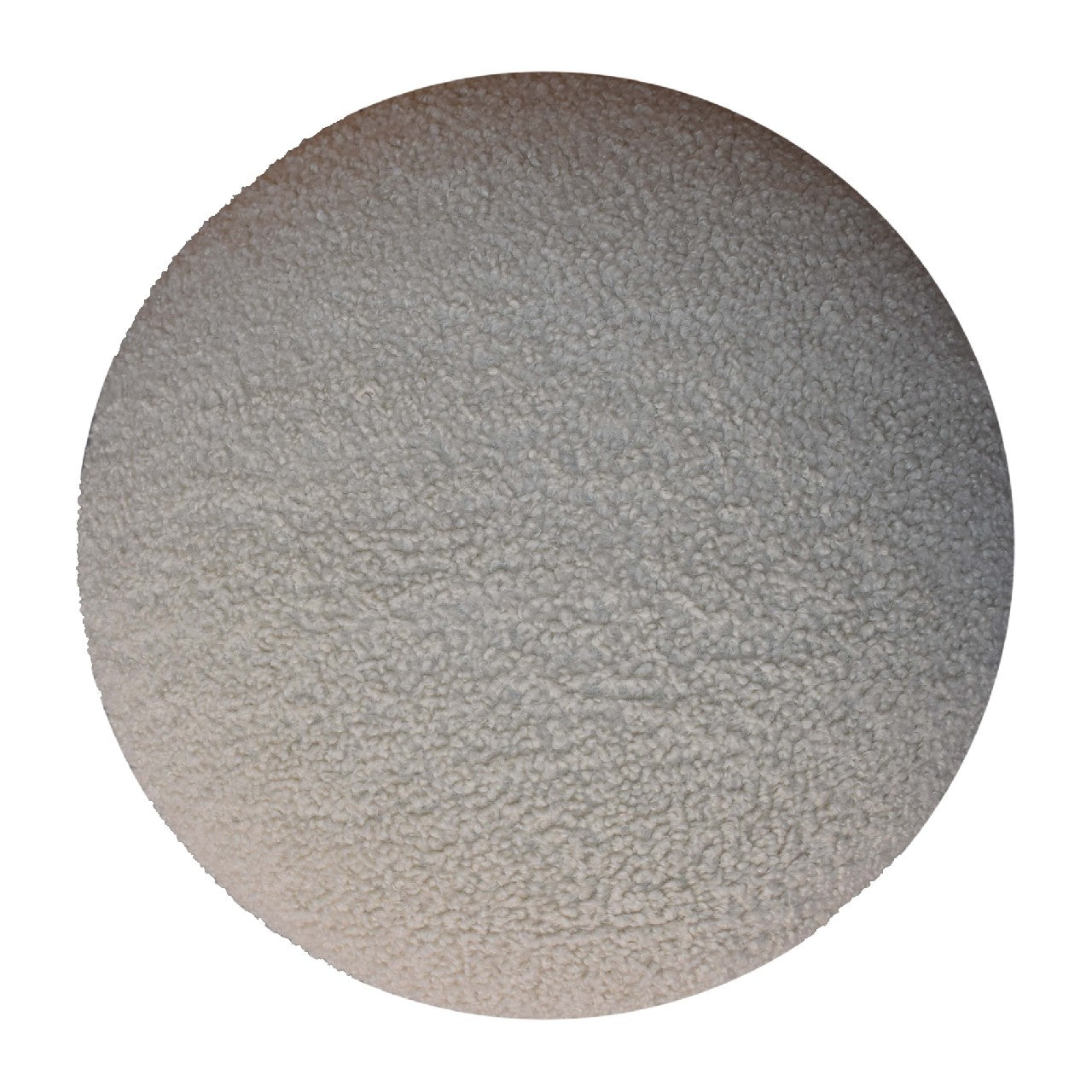 Cream Boucle Mushroom Footstool Cream Foam Wood Fabric