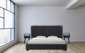 Mini Ash Black Bedside Black Solid Wood