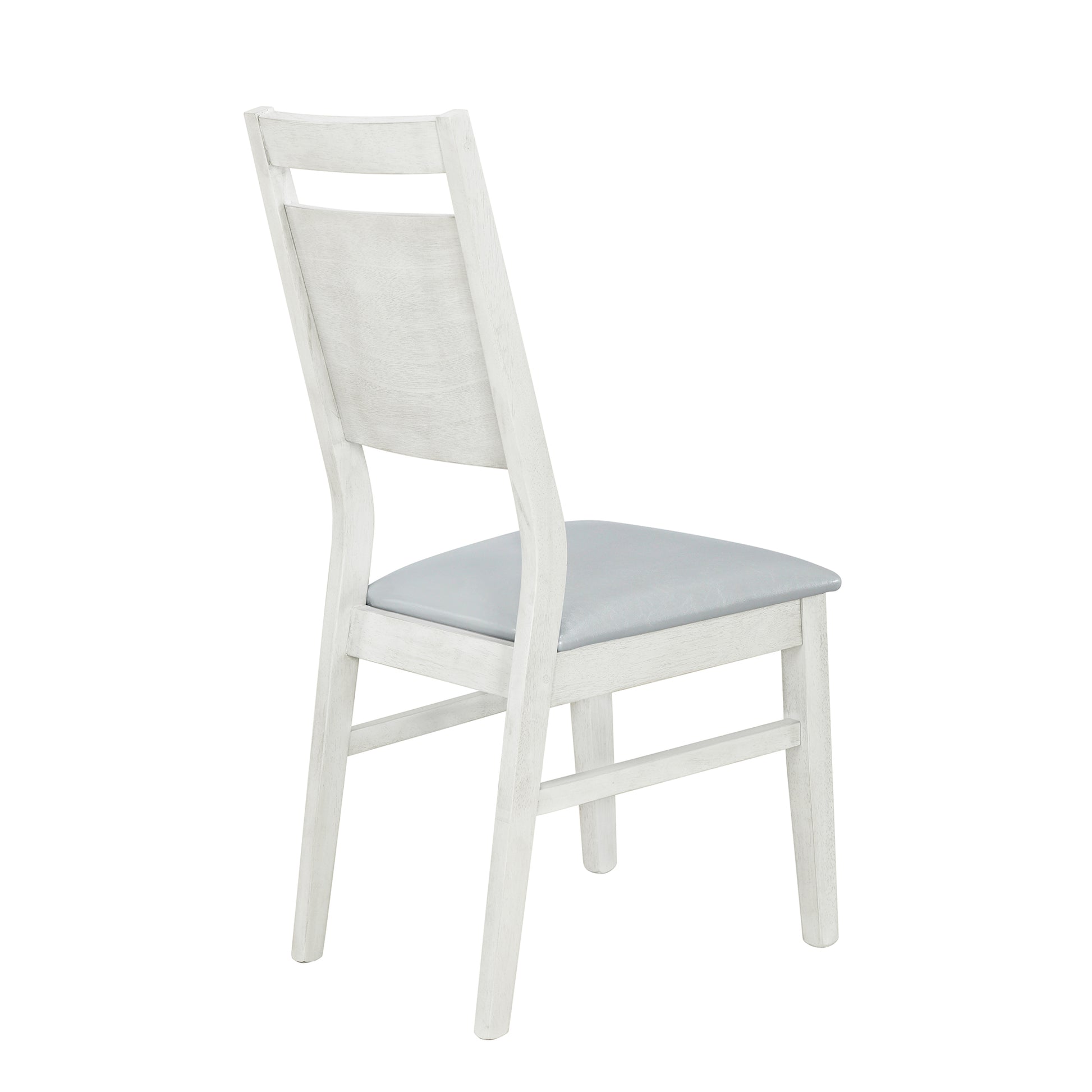 Farmhouse 6 Piece Wood Dining Table Set With 4 Upholstered Chairs And Bench, Gray Gray Wood Dining Room Bench Seating Rubberwood Rectangular Dining Table With Chair And Bench Upholstered Chair Wood Gray Solid Back Seats 6 Farmhouse Trestle Foam Solid