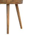 Nordic Circular Shaped Bedside Oak Solid Wood