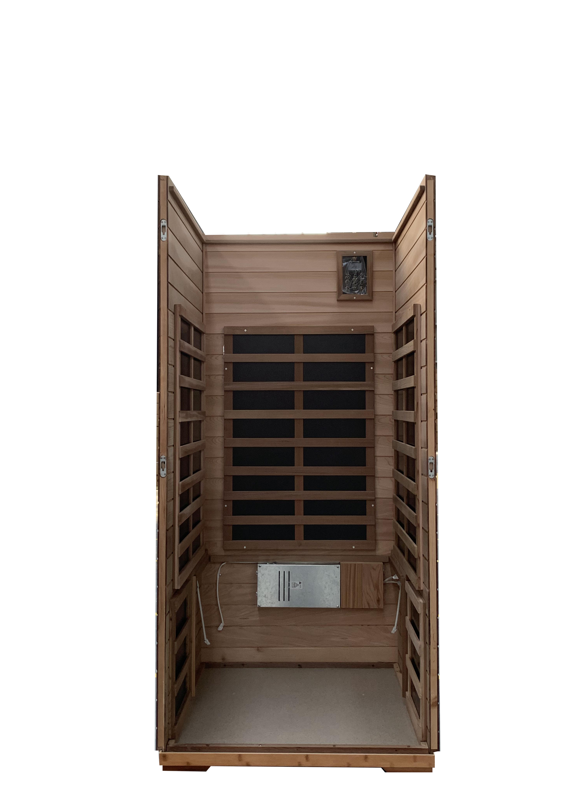 Red Cedar Single Outdoor Sauna Outdoor Indoor Wooden Sauna Room Natural Wood Solid Wood