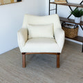 Brayden Mid Century Moder Armchair Beige Boucle
