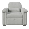 3 In 1 Convertible Sleeper Chair Sofa Bed Pull Out Couch Adjustable Chair With Pillow, Adjust Backrest Into A Sofa, Lounger Chair, Single Bed Or Living Room Or Apartment, Gray Gray Polyester