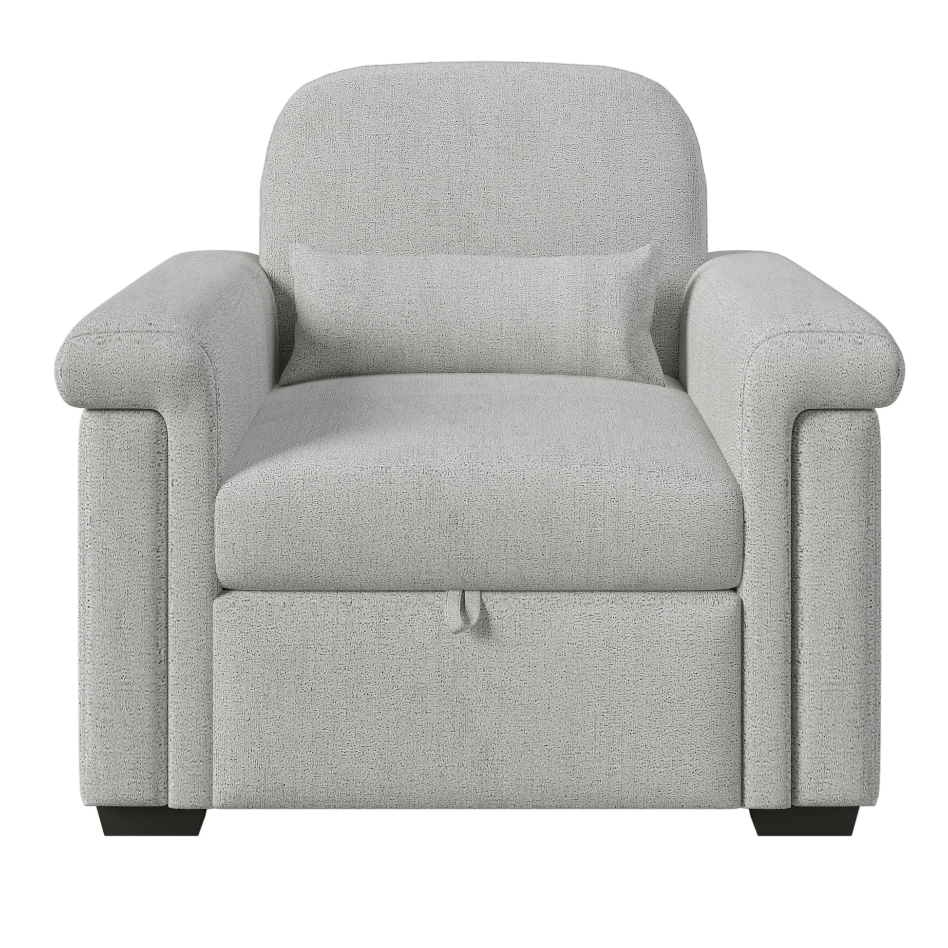 3 In 1 Convertible Sleeper Chair Sofa Bed Pull Out Couch Adjustable Chair With Pillow, Adjust Backrest Into A Sofa, Lounger Chair, Single Bed Or Living Room Or Apartment, Gray Gray Polyester