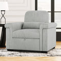 3 In 1 Convertible Sleeper Chair Sofa Bed Pull Out Couch Adjustable Chair With Pillow, Adjust Backrest Into A Sofa, Lounger Chair, Single Bed Or Living Room Or Apartment, Gray Gray Polyester