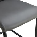 Modern Dining Chair With Faux Leather Cushioned Seats Dining Chair With Metal Legs, Suitable For Kitchen, Living Room, Bedroom, Dining Room Side Chairs, Set Of 6 Pieces Gray Pu Leather Gray Pu