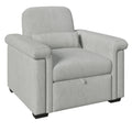 3 In 1 Convertible Sleeper Chair Sofa Bed Pull Out Couch Adjustable Chair With Pillow, Adjust Backrest Into A Sofa, Lounger Chair, Single Bed Or Living Room Or Apartment, Gray Gray Polyester