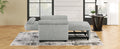 3 In 1 Convertible Sleeper Chair Sofa Bed Pull Out Couch Adjustable Chair With Pillow, Adjust Backrest Into A Sofa, Lounger Chair, Single Bed Or Living Room Or Apartment, Gray Gray Polyester