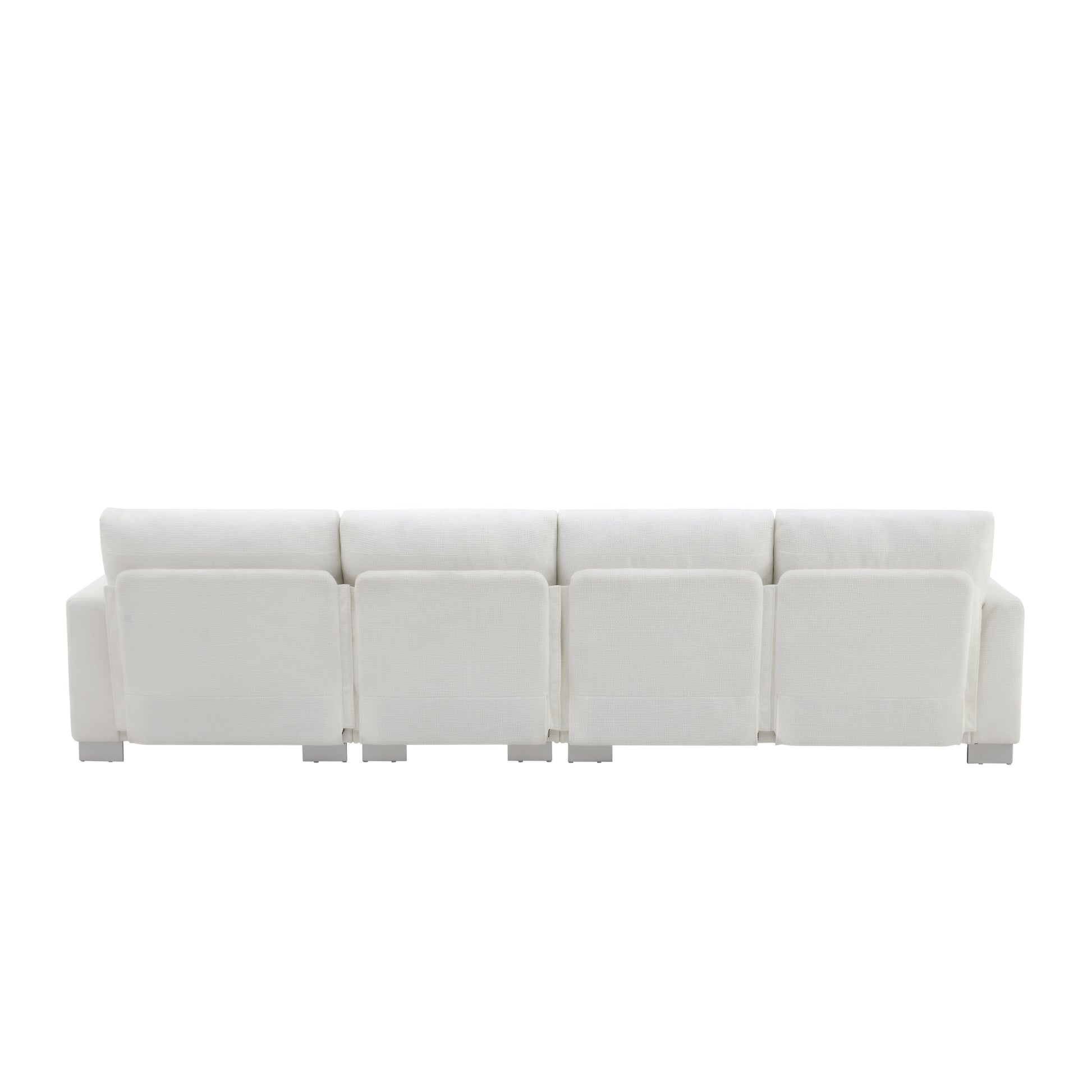 119*55" Modern Oversized Sectional Sofa,L Shaped Luxury Couch Set With 2 Free Pillows,5 Seat Chenille Indoor Furniture With Chaise For Living Room,Apartment,Office,2 Colors White Chenille