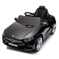 12V Kids Ride On Car W Parents Remote Control,Licensed Mercedes Benz Cls 350 For Kids,Four Wheel Suspension,Power Display,Music,Volume Control,Led Lights,Mp3,Usb Sd For Kids 37 95 Months. Black 50 99 Lbs Polypropylene