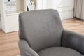 Pu Leather Swivel Barrel Chair, Swivel Accent Chairs Armchair For Living Room, Reading Chairs For Bedroom Comfy, Round Barrel Chairs With Gold Stainless Steel Base Grey Grey Primary Living Space