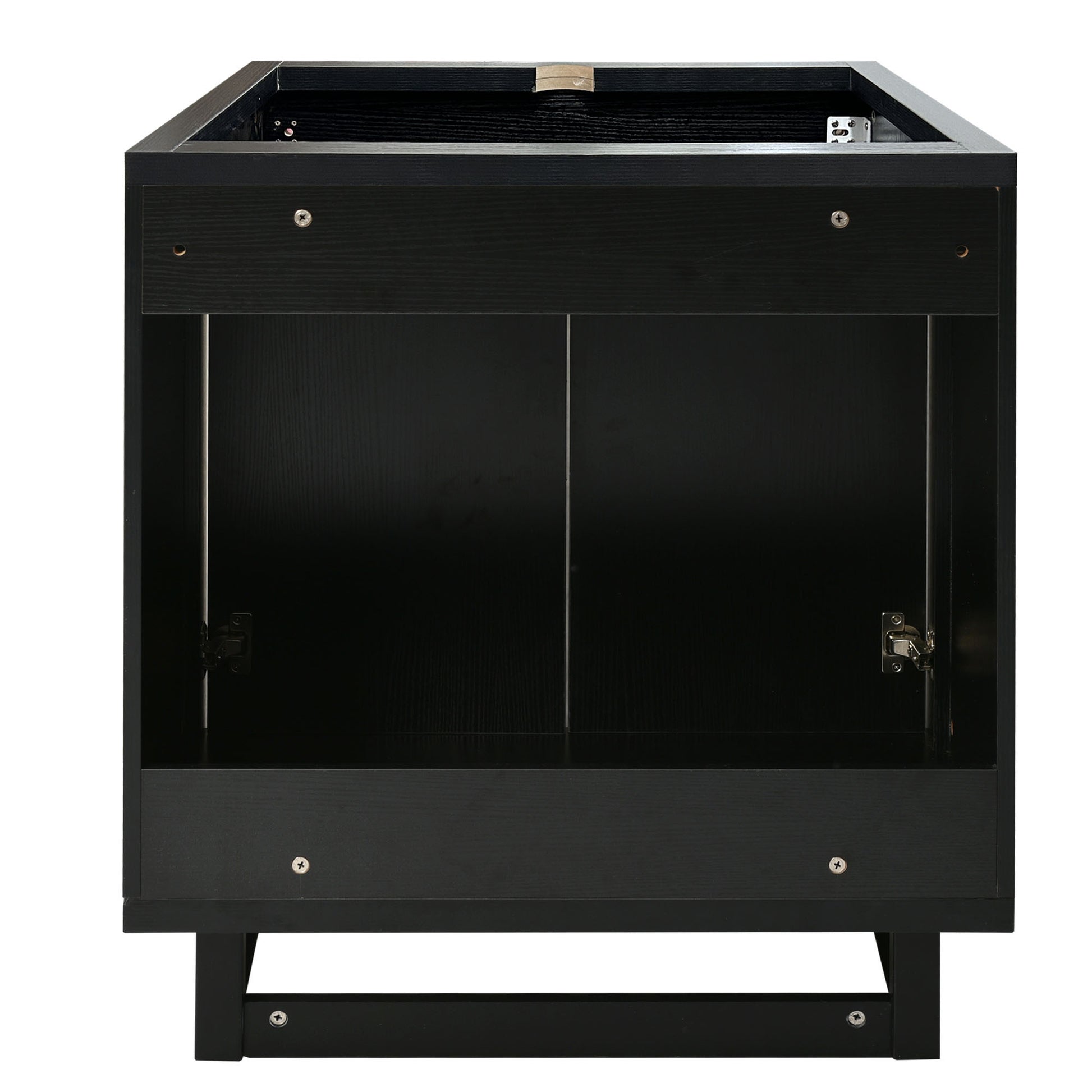 Cabinet Only 30" Bathroom Vanity, Black Sink Not Included Black Solid Wood Mdf
