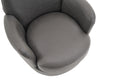 Pu Leather Swivel Barrel Chair, Swivel Accent Chairs Armchair For Living Room, Reading Chairs For Bedroom Comfy, Round Barrel Chairs With Gold Stainless Steel Base Grey Grey Primary Living Space