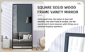 Fourth Generation Black Solid Wood Frame Full Length Mirror, Dressing Mirror, Bedroom Porch, Decorative Mirror, Clothing Store, Floor Standing Large Mirror, Wall Mounted. 71
