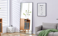 Fourth Generation Black Solid Wood Frame Full Length Mirror, Dressing Mirror, Bedroom Porch, Decorative Mirror, Clothing Store, Floor Standing Large Mirror, Wall Mounted. 71