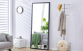 Fourth Generation Black Solid Wood Frame Full Length Mirror, Dressing Mirror, Bedroom Porch, Decorative Mirror, Clothing Store, Floor Standing Large Mirror, Wall Mounted. 71
