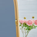 The 4Th Generation Floor Standing Full Length Rearview Mirror. Metal Framed Arched Wall Mirror, Bathroom Makeup Mirror, Floor Standing Mirror With Bracket. 71