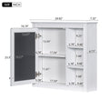 30'' Bathroom Vanity With Top Sink, Modern Bathroom Storage Cabinet With 2 Drawers And A Tip Out Drawer, Freestanding Vanity Set With Mirror Cabinet, Single Sink Bathroom Vanity White Bathroom Solid