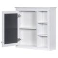 30'' Bathroom Vanity With Top Sink, Modern Bathroom Storage Cabinet With 2 Drawers And A Tip Out Drawer, Freestanding Vanity Set With Mirror Cabinet, Single Sink Bathroom Vanity White Bathroom Solid