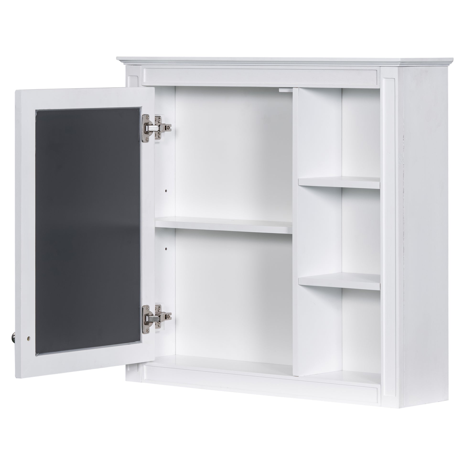 30'' Bathroom Vanity With Top Sink, Modern Bathroom Storage Cabinet With 2 Drawers And A Tip Out Drawer, Freestanding Vanity Set With Mirror Cabinet, Single Sink Bathroom Vanity White Bathroom Solid