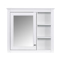 30'' Bathroom Vanity With Top Sink, Modern Bathroom Storage Cabinet With 2 Drawers And A Tip Out Drawer, Freestanding Vanity Set With Mirror Cabinet, Single Sink Bathroom Vanity White Bathroom Solid