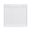 30'' Bathroom Vanity With Top Sink, Modern Bathroom Storage Cabinet With 2 Drawers And A Tip Out Drawer, Freestanding Vanity Set With Mirror Cabinet, Single Sink Bathroom Vanity White Bathroom Solid