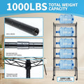 Heavy Duty 5 Tier Shelving Units Adjustable, Wire Shelf With 1000 Lbs Capacity 250 Per Shelf , 30