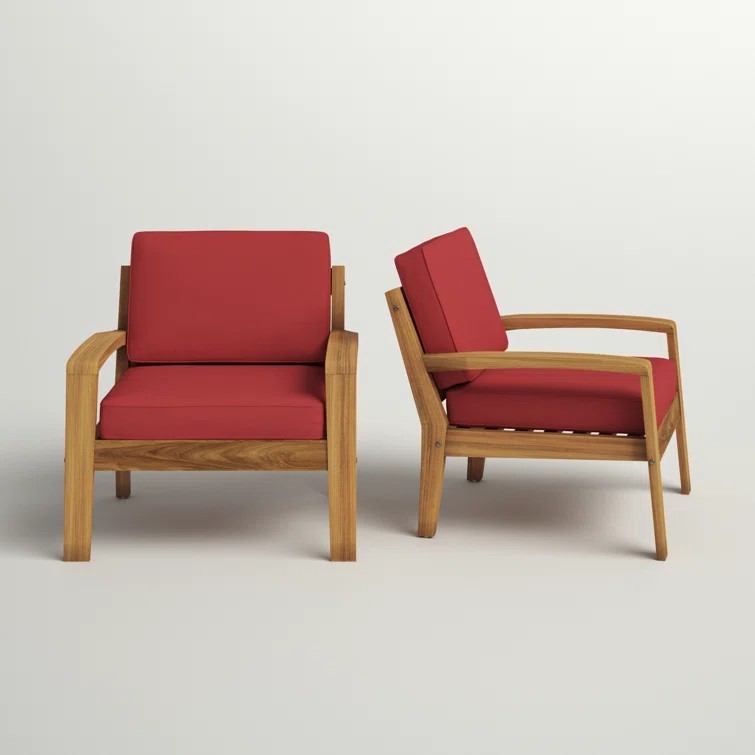 Grenada Club Chair Red Waterproof Fabric