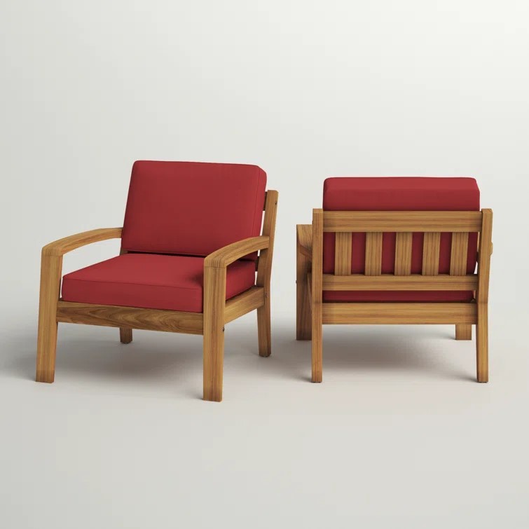 Grenada Club Chair Red Waterproof Fabric