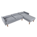 L Shaped Sofa With Padded Cashmere: Multi Functional Design, Modern Luxury Appearance Ideal For Living Rooms, Apartments Easy Assembly & Maintenance,Grey Grey Velvet Wood Primary Living Space Medium Soft Art Deco Square Arms Memory Foam Velvet 3 Seat