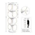 Display Shelf,4 Tier Floor Standing Organizer,Modern Style,360 Rotation,Stable And Solid,Holds Books And Displays,Suitable For Living Room And Bedroom 4 White White Corner Primary Living Space Open