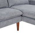 L Shaped Sofa With Padded Cashmere: Multi Functional Design, Modern Luxury Appearance Ideal For Living Rooms, Apartments Easy Assembly & Maintenance,Grey Grey Velvet Wood Primary Living Space Medium Soft Art Deco Square Arms Memory Foam Velvet 3 Seat