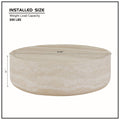 31.49'' Faux Mars Pattern Coffee Tables For Living Room Round Tea Table For Living Room, No Need Assembly. Marble Fiberglass