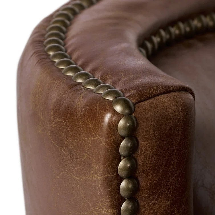 Single Sofa Brown Fabric