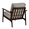 Home Accent Chair Mid Century Modern Chair Upholstered Lounge Arm Chair With Solid Wood Frame & Soft Cushion For Living Room, Bedroom, Belcony, Taupe Taupe Linen
