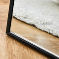 4Rd Generation Black Solid Wood Frame Full Length Mirror, Dressing Mirror, Bedroom Porch, Decorative Mirror, Clothing Store, Floor To Ceiling Mirror, Wall Mounted. 58 Inches * 15 Inches W1151124246 Transparent Glass