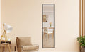 4Rd Generation Black Solid Wood Frame Full Length Mirror, Dressing Mirror, Bedroom Porch, Decorative Mirror, Clothing Store, Floor To Ceiling Mirror, Wall Mounted. 58 Inches * 15 Inches W1151124246 Transparent Glass