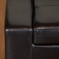 Guernsey Ottoman Black Leather
